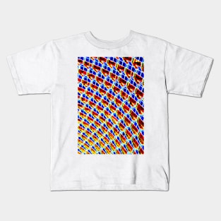 Neon Hex Pattern Royalty colours Kids T-Shirt